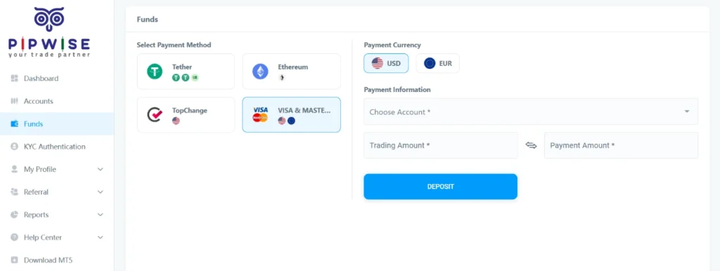 Visa & MasterCard Deposit Guide